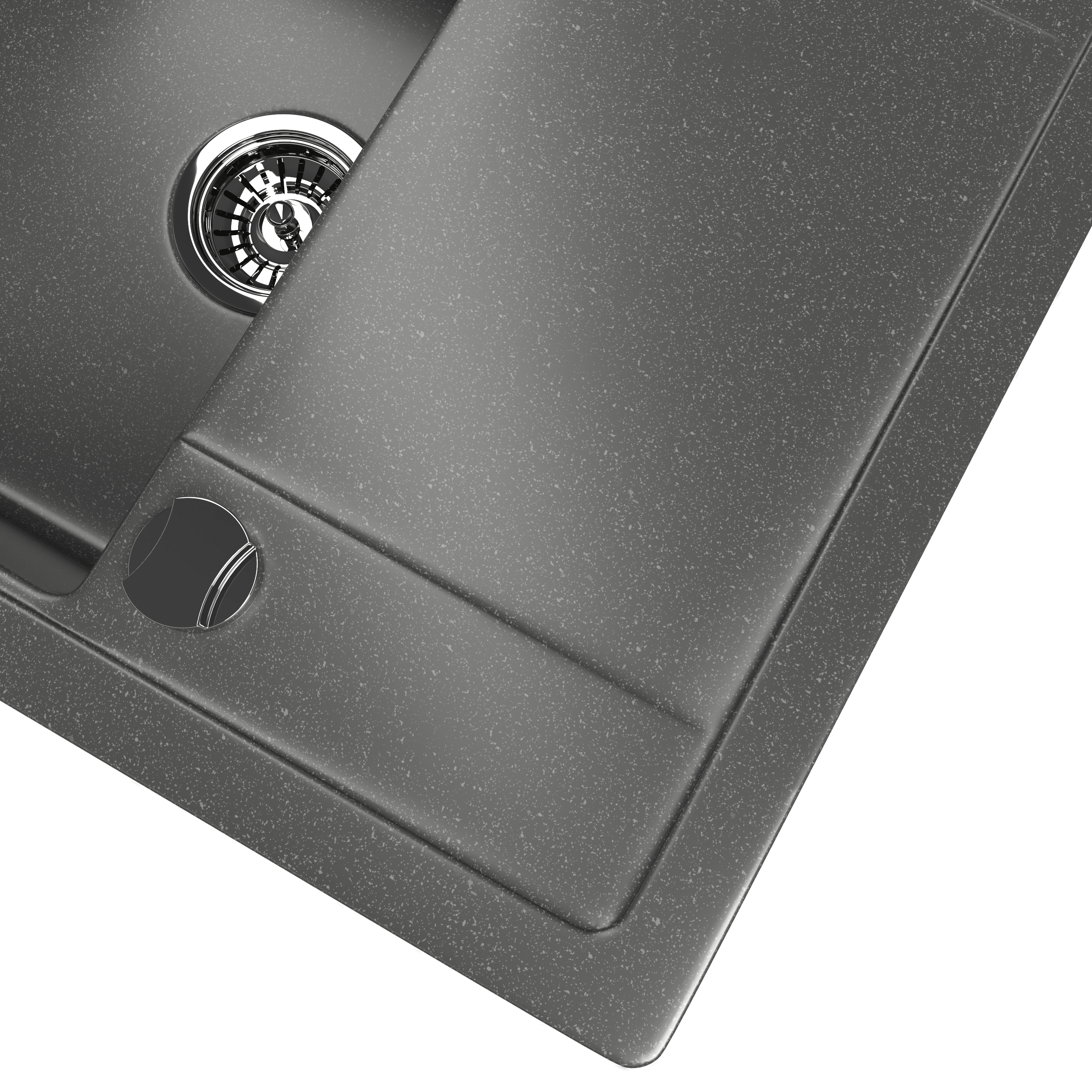 Grafitowy zlewozmywak granitowy KGS Z 4557 1B1D Graphite